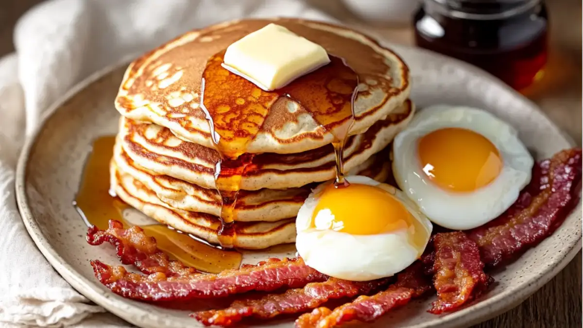 Easy Pancakes and Eggs Breakfast Combo