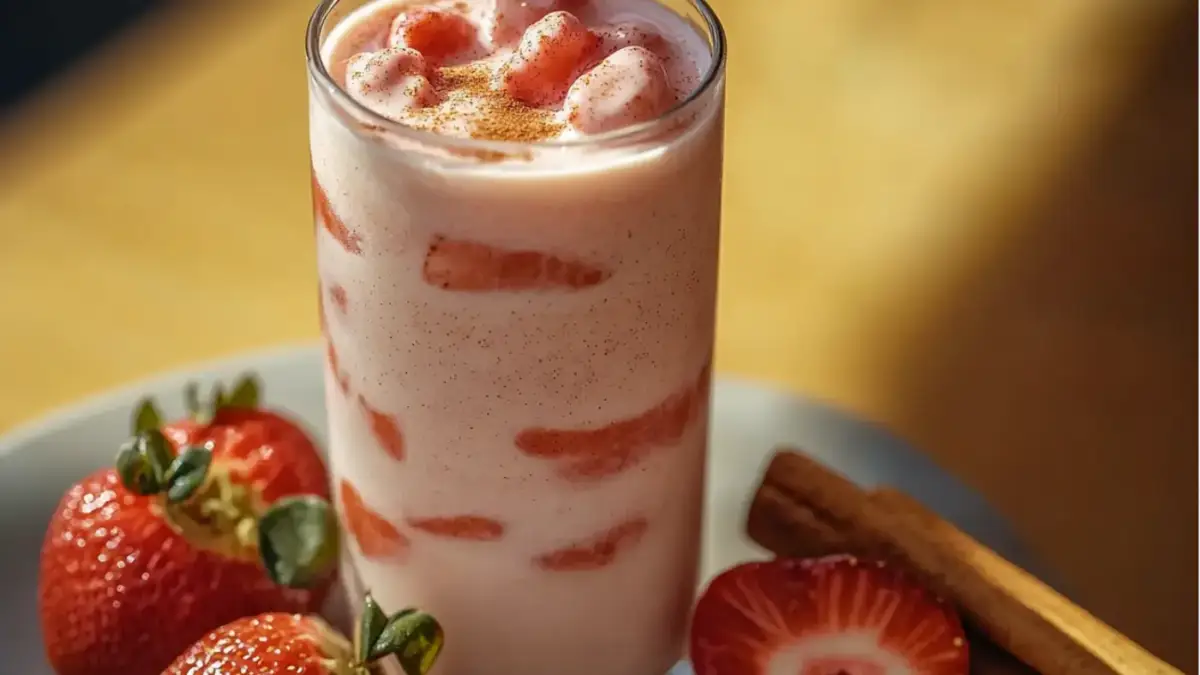 Creamy and Fruity Strawberry Horchata