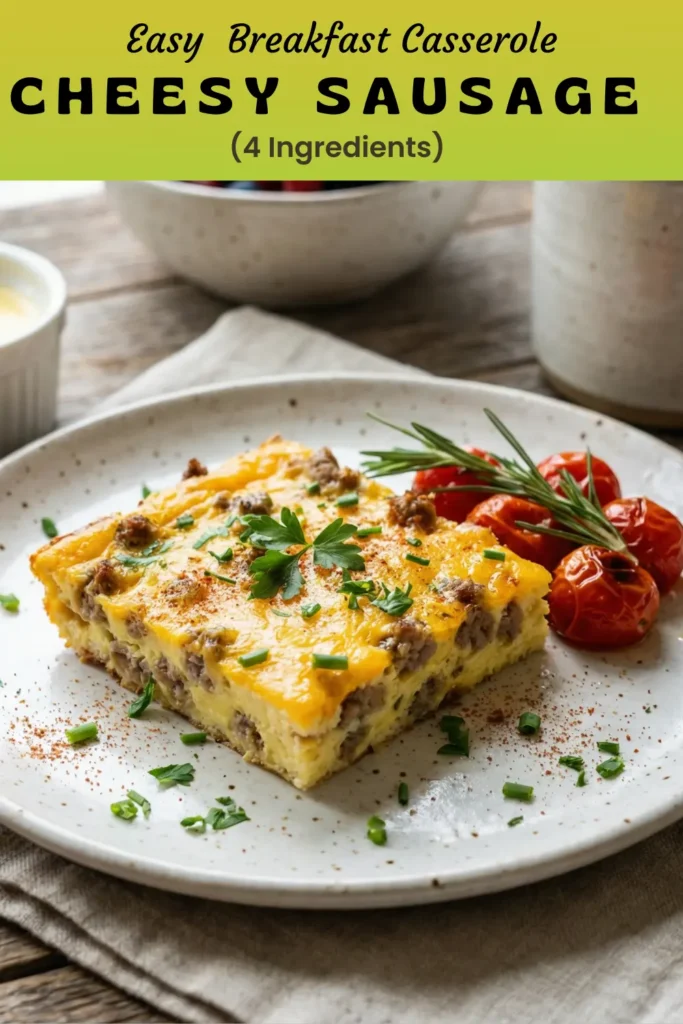 Cheesy Sausage Breakfast Casserole Recipe