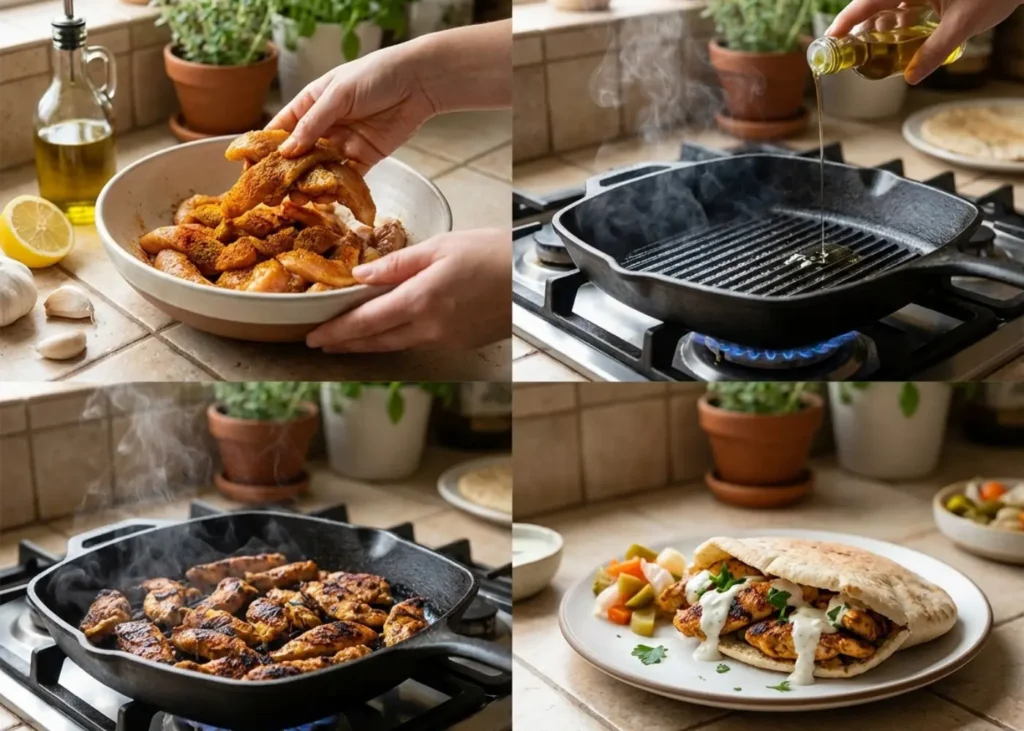 how to make Chicken Shawarma with Garlic Sauce