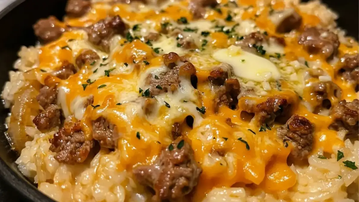 Creamy Garlic Butter Beef Bowl