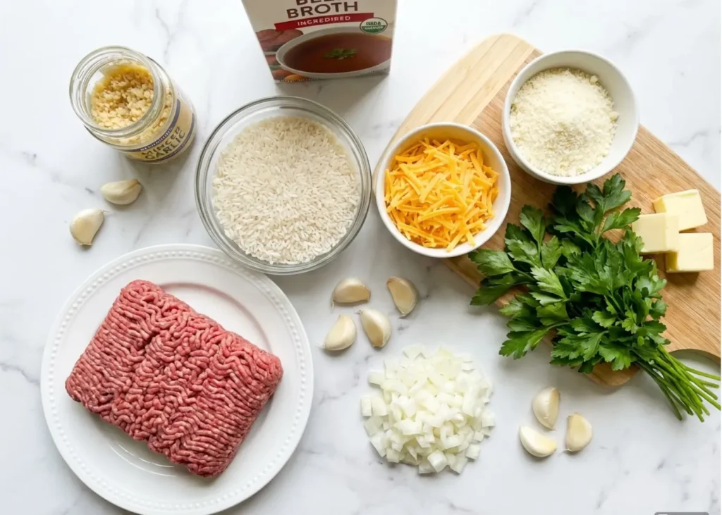 40 Minute Cheesy Beef Rice Skillet | Quick One Pan Dinner Recipe