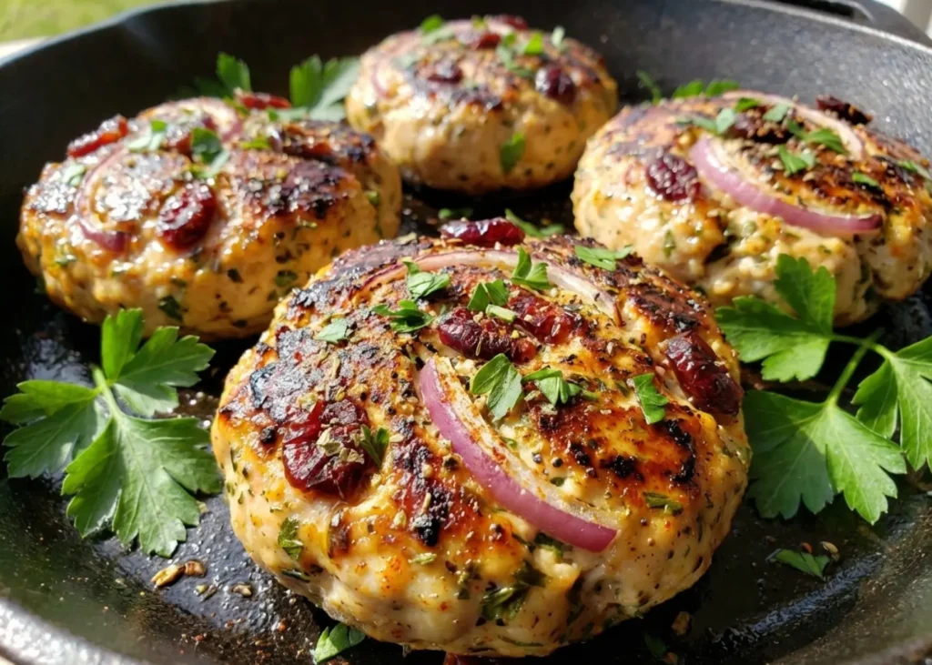 Juicy Greek Chicken Burgers With Feta