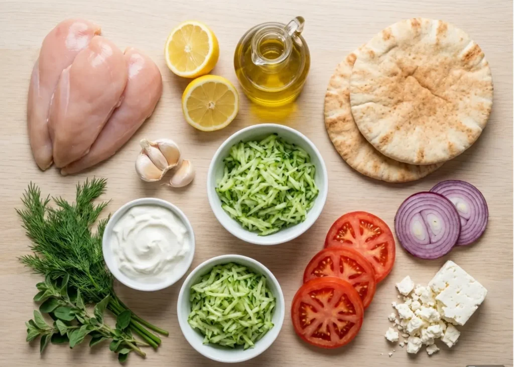 Greek Chicken Gyros At Home