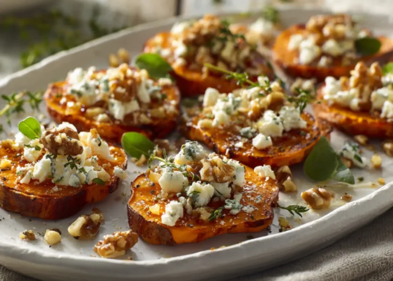 Easy Honey Feta Sweet Potato Rounds