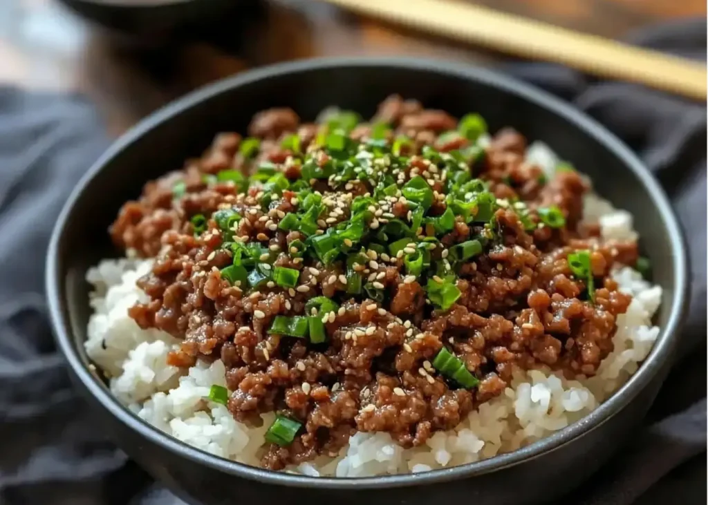 Korean Ground Beef Bowl Easy Dinner