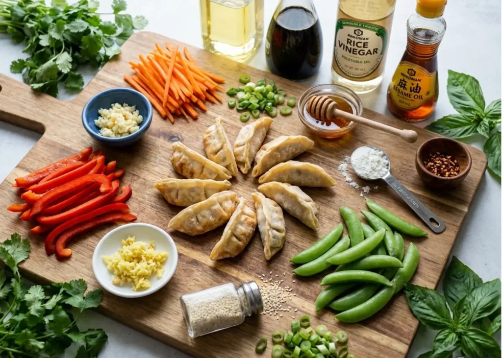 Crispy Potsticker Stir Fry with Veggies