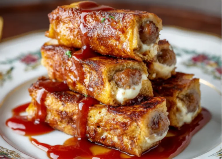 Sausage French Toast Roll-Ups Easy Breakfast