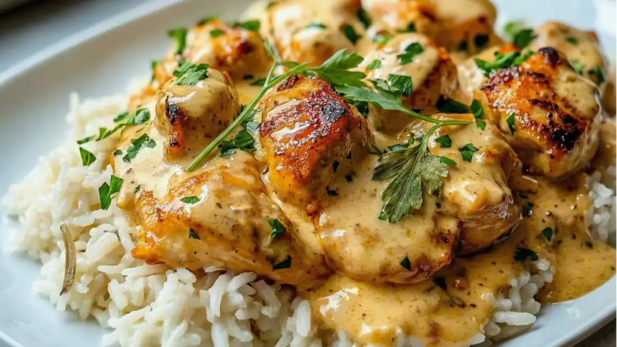 Smothered Chicken and Rice