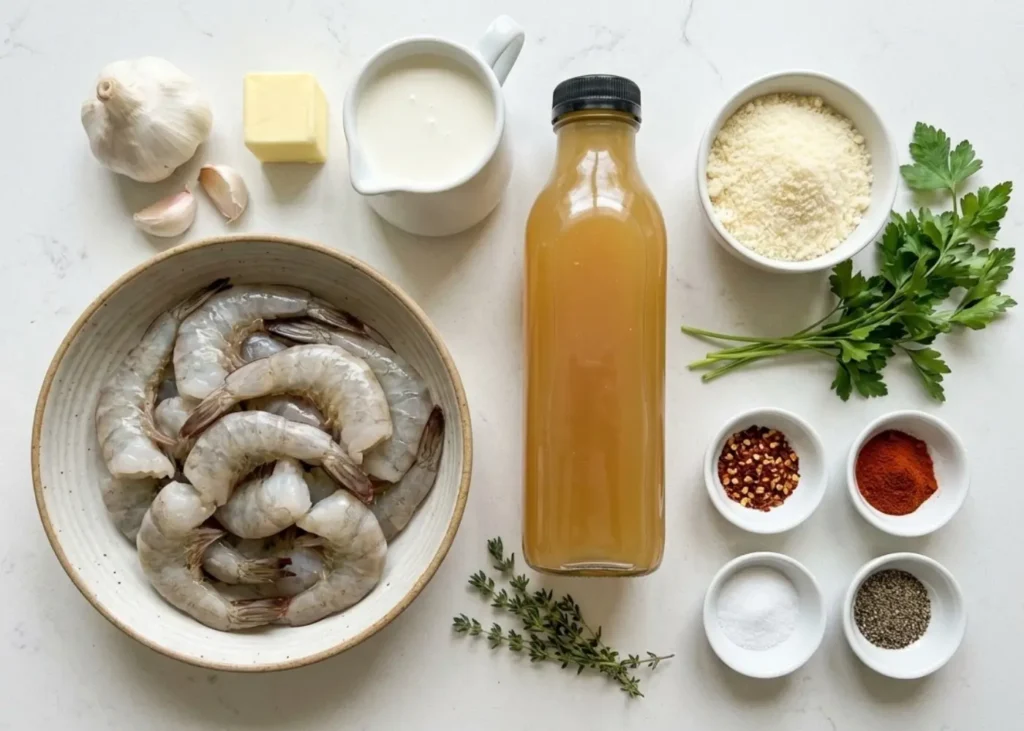 creamy garlic shrimp