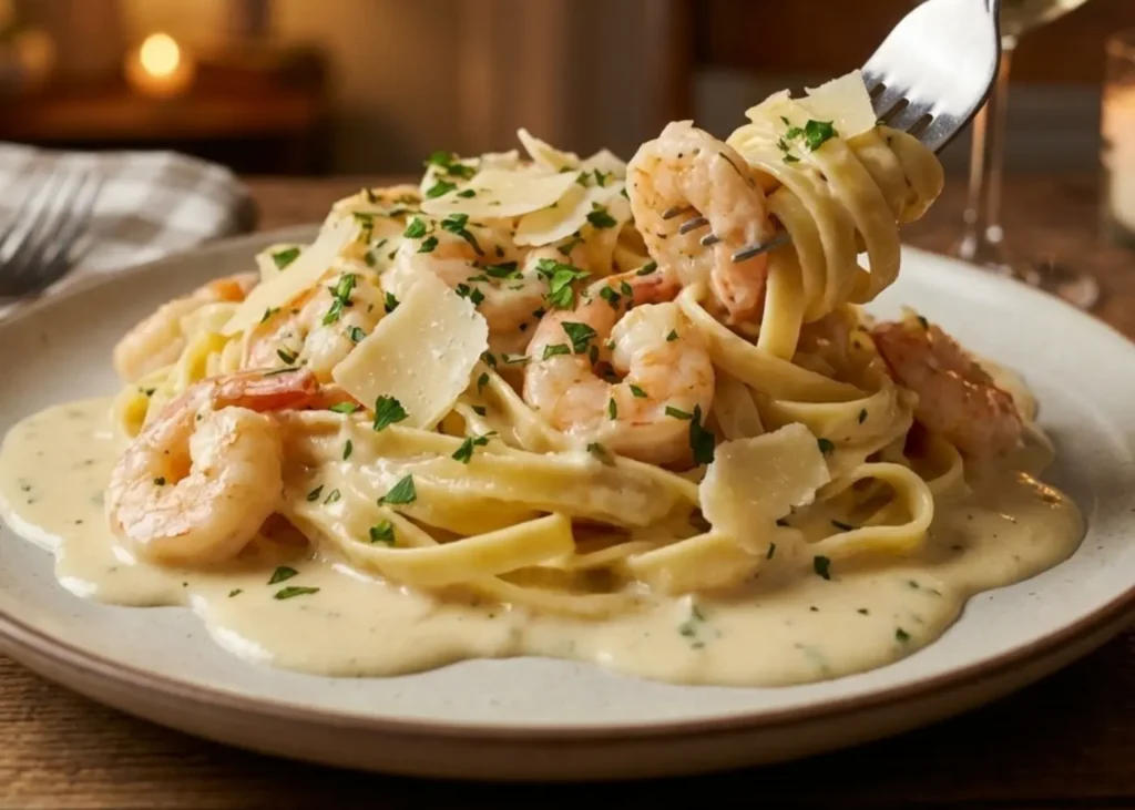 creamy garlic shrimp