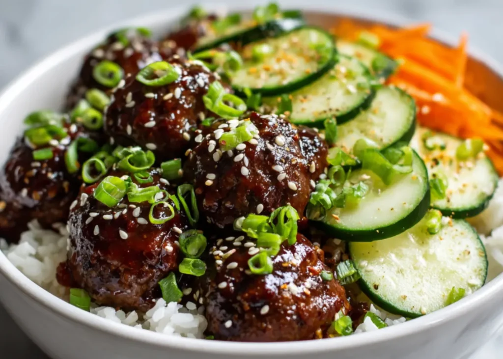 Authentic Korean BBQ Meatball Bowl | Better Than Takeout!