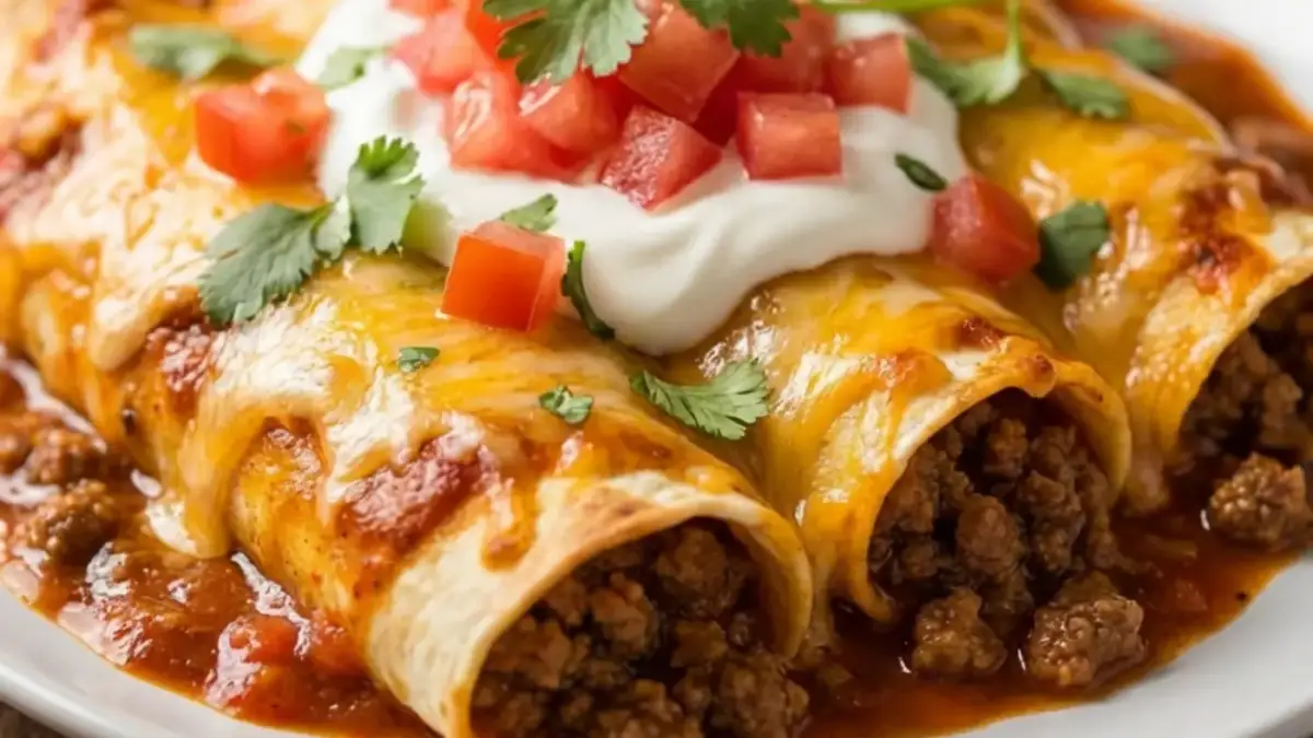 Easy Ground Beef Enchiladas