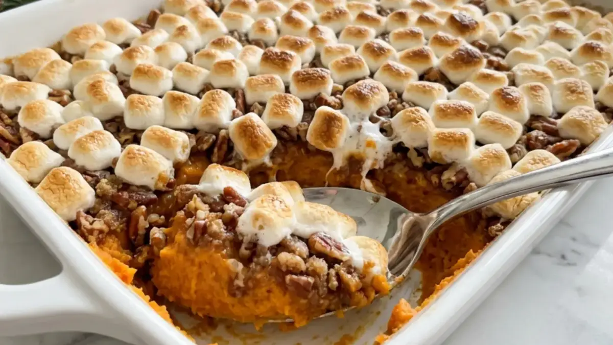 sweet potato casserole with marshmallows